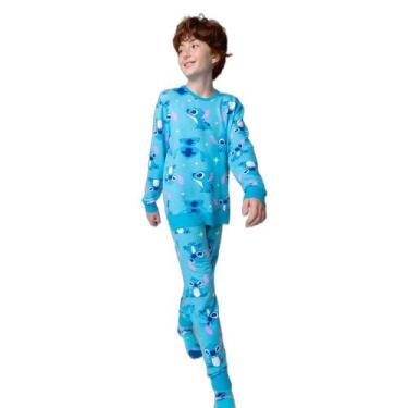 Imagem de Pijama Manga Longa Ultra Visco Menino Teen Stitch - Puket, 12