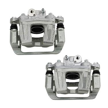 Imagem de TRQ Conjunto de pinças de freio traseiro compatível com 17 Genesis G80 10-16 Hyundai 16 Kia K900