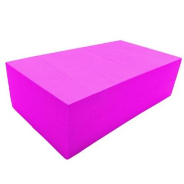 Imagem de Kit 2 Blocos de Yoga AMS EVA 23x13x7cm Leves, Firmes e Antiderrapantes (Rosa Flex, Kit 2)