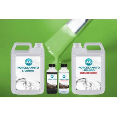 Imagem de Kit Porcelanato Líquido Verde Amarelado AG - RAL6018 por M² - Resinas 
