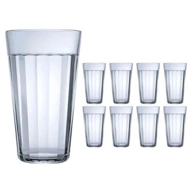 Imagem de Kit 8 Copo Americano Vidro Long Drink 345ml Cristal Nadir - NADIR FIGU