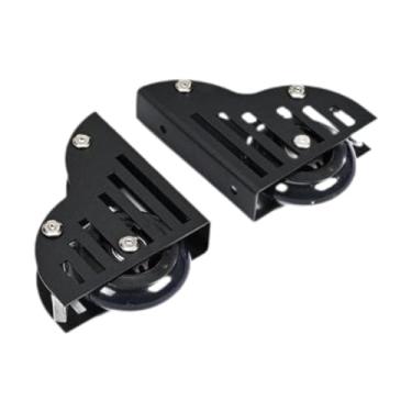 Imagem de XLWLLNJ 2x Biblioteca deslizante Hardware de escada de piso deslizante Biblioteca de ferro estável estantes de ferro de cozinha kit de hardware de