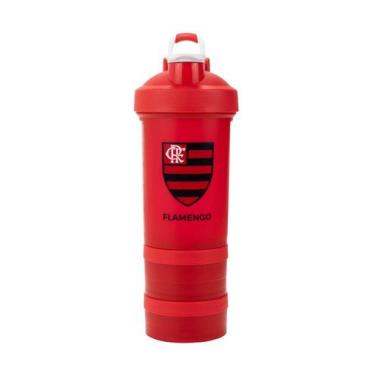 Imagem de Garrafa Shakeira Mola 2 Compartimentos 500ml - Flamengo - Mileno