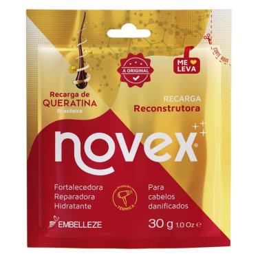 Imagem de Creme Tratamento Novex Recarga de Queratina Reconstrutora Sachê 30g