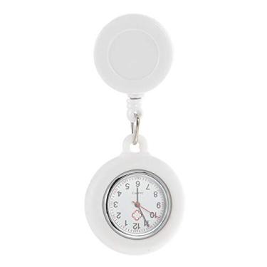 Imagem de Baluue Relógio De Enfermeira Retrátil Para Enfermeiros E Médicos Relógio De Enfermeira Com Lapela E Clipe Para Pendurar Com Broche De Capa De Silicone E Carretel De Crachá