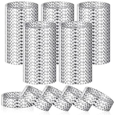Imagem de Pacote com 500 pulseiras holográficas de festa, cores sortidas, pulseiras com fivela para eventos, pulseiras de papel, festa de clube, 9.84 inches long, 0.62 inches wide, Papel Metal
