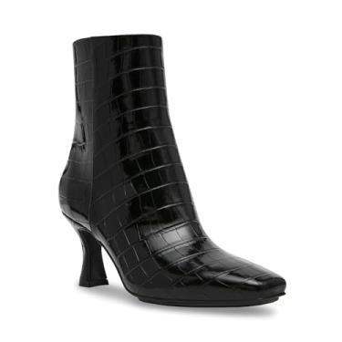 Imagem de Anne Klein Bota feminina de cano curto Pablo, Croc preto, 40