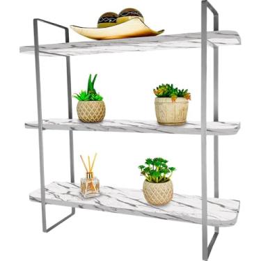 Imagem de Prateleira Nicho De Parede Tripla SLIM Modelo Industrial Decoração Sala Quarto