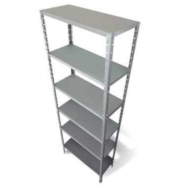 Imagem de Estante Prateleira Industrial Armario em Aço 6 Bandejas 198x90 Suporta até 180kg(Cinza)