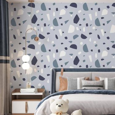 Imagem de Papel De Parede Adesivo Granilite Tons De Azul - 3,0M