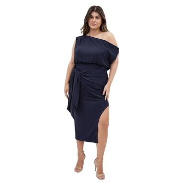Imagem de City Chic Vestido midi paloma plus size azul-marinho, Azul, 58