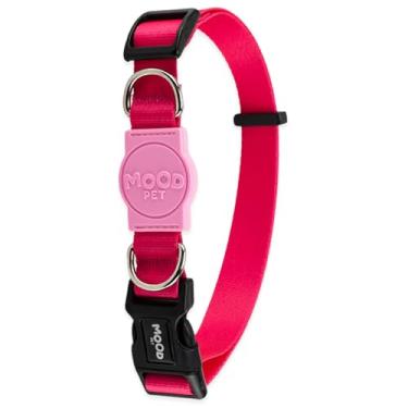 Imagem de Mood Pet Coleira Para Cachorro Cães Modelo Tradicional Tamanho Porte Grande Médio Pequeno (Rose, M)