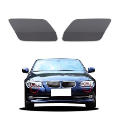 Imagem de CZShiYue Tampa de arruela de farol de substituição de para-choque dianteiro para BMW E92 E93 328i 335I 335IS Coupe conversível 2011 2012 2013 61677253393 61677253394 (sem pintura, um par)