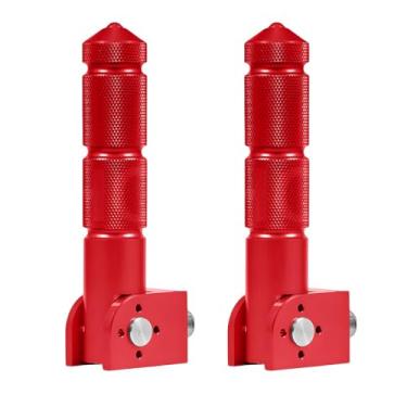Imagem de povtii 2 Peças De Apoios Pés Dobráveis Para Motocicleta, Passageiro Motocicleta Elétrica 90 Graus, Suportes Apoio Universais Bicicleta 8 Mm (Vermelho)
