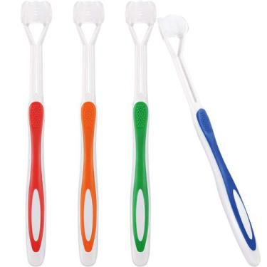Imagem de Escova de dentes Boao Three Sided Autism Sensory Kids 4 peças