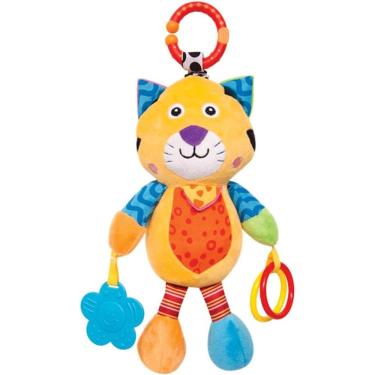 Imagem de Pelúcia de Atividades Gatinho que Treme Colorido Buba