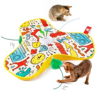 Imagem de Brinquedo de penas de gato Potaroma Interactive com penas em movimento