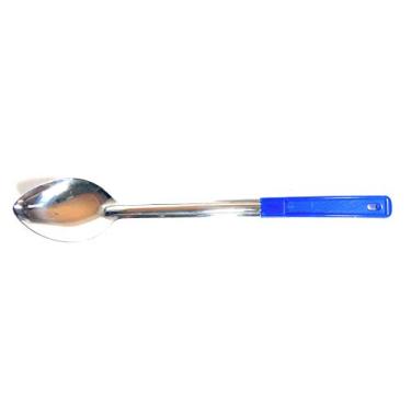 Imagem de Alça comercial de aço inoxidável de 38 cm com alça sólida para servir o tênis – Colher escumadeira – Marcação de cor Kosher, 15'' BLUE Serving SPOON, 6 oz-177 ml