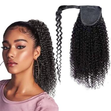 Imagem de Kiss darling LASHES Extensão De Cabelo Kinky Curly Rabo Cavalo Em Pasta Mágica Humano Enrolável Afro Clip Ins Aplique Para Mulheres 14" 100 Gramas