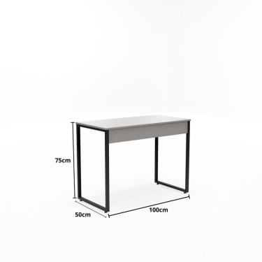 Imagem de Mesa Home Office - Metalon Preto Moca