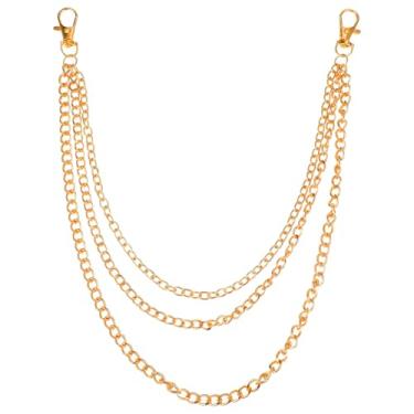 Imagem de Corrente para calças punk, corrente de bolso para jeans, correntes de cintura hip hop, correntes de calça jeans de rock, acessórios góticos para mulheres e homens, one size, Metal não precioso, Sem