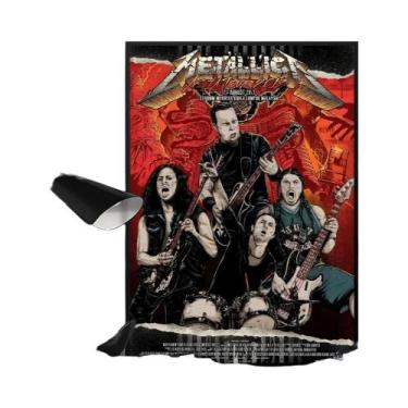 Imagem de Adesivos De Papel Kraft Retrô Vintage M_Metallicas-Bands Para Pintura 