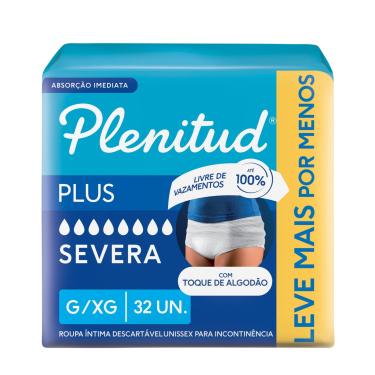 Imagem de Roupa Íntima Plenitud Plus para Incontinência G/XG 32 Unidades