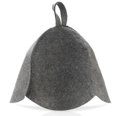 Imagem de JaGely 1 peça de chapéu de sauna de feltro natural para mulheres/homens, touca de sauna de lã, chapéu de vaporário, boné banya russo, proteção contra superaquecimento e danos capilares para spa, sauna