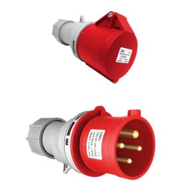 Imagem de Tomada industrial emenda macho e femea 3p+terra 32a 380v - CNC