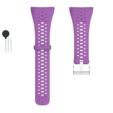 Imagem de Gheper Pulseira de relógio de substituição compatível com Polar M430/M400 GPS Smart Sports Watch Pulseira de silicone macio