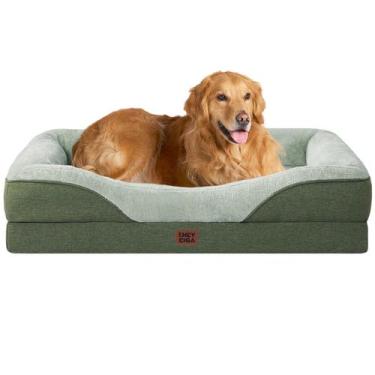 Imagem de Cama de cachorro EHEYCIGA Memory Foam para cães grandes, impermeável, 