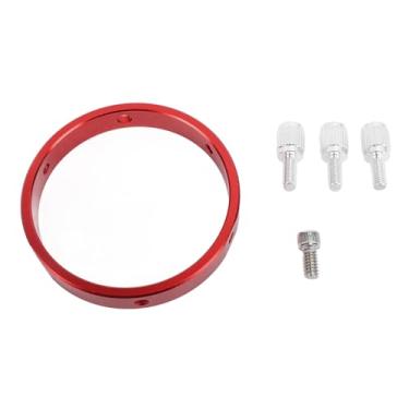Imagem de Telescópio Guiding Scope Anel com Parafuso M6 1/4 Polegada Parafuso Vermelho Liga de Alumínio Seis Ponto Guiding Scope Hoop para 80 ‑ 100mm Telescópio Astronômico