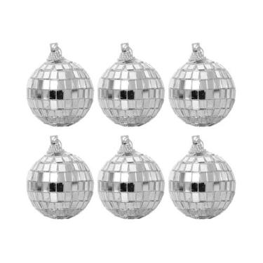 Imagem de Mini Bola De Discoteca Prateada Giratória, Iluminação De Bar Ktv, Espe