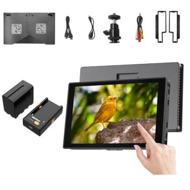 Imagem de Portkeys HD7T Tela de toque de 7 polegadas DSLR Monitor de campo da câmera, 1000 nits de entrada HDMI de 1000 nits, 4K30p HDMI, 3D LUT, REC.709, monitor de vídeo com câmeras DSLR (com bateria)
