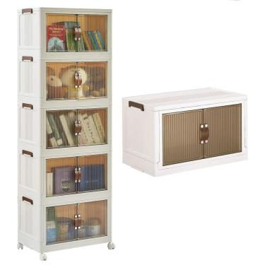 Imagem de Armario organizador Dobravel 5 Andares Empilhavel Organizaçao Decoraçao Porta Objetos