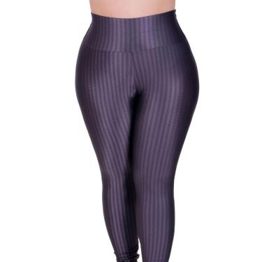 Imagem de Calça para Academia Plus Size Fitness Cintura Alta 3D Laura-Feminino