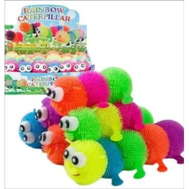 Imagem de Brinquedo Centopeia Caixa Com 12 Unidades Colorida Estica E Aperta Com