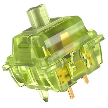 Imagem de GATERON Interruptores De Teclado Luciola, Conjunto Led Rgb Verde Luminoso Linear Com 5 Pinos 55Gf, Tecla Pré-Lubrificados Para Mx Mechanical (35 Peças)