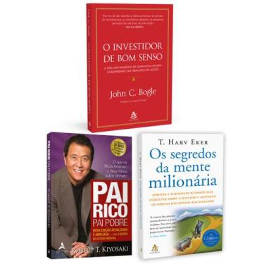 Imagem de Kit 3livros, Pai Rico, Pai Pobre + O Investidor de Bom Senso + Os Segr
