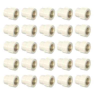 Imagem de Kit 25 Luvas De Transição 22Mm X 3/4 Cpvc Aquatherm Tigre - Tigre Pvc