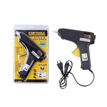 Imagem de Pistola de Cola Quente Grande Bivolt 15W - Preta Profissional Aquecimento Rápido, Bico Fino 11mm, Antivazamento e Saída Uniforme