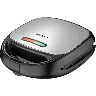 Imagem de Sanduicheira Eletrica 3 Em 1 Xion XI-SW31 750W 220V - Preto/Inox