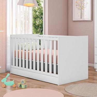 Imagem de Berço Mini Cama Aurora Grades Laterias Branco
