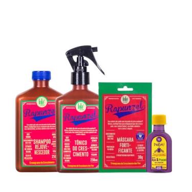 Imagem de Kit Lola Rapunzel Sh 250ml + Masc Sachê 30g + Tônico 250ml + Pinga! Ól
