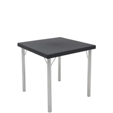 Imagem de Mesa Geo Tramontina Beta Quadrada Suma Grafite Base Alumínio