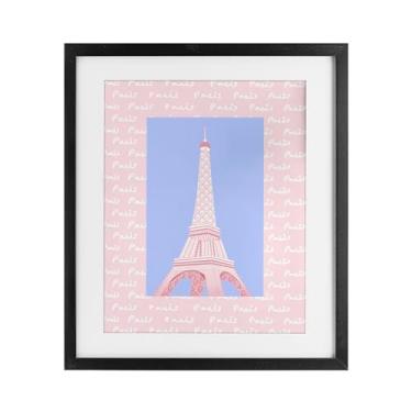 Imagem de Stupell Industries Impressão emoldurada preta da Torre Eiffel pastel de Paris sob o vidro design por Pooja Dave, 53 x 43 cm