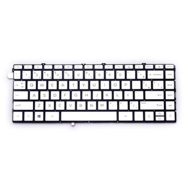 Imagem de Teclado para Notebook compatível com Hp 14-DW ABNT2 - bringIT, Prata