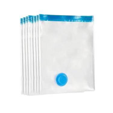 Imagem de Kit Saco a Vacuo + Bomba Manual Organização de Roupas Mala Viagem Guarda Roupas(Sem Bomba,Kit 5 Unid -70x110cm)