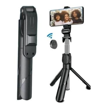 Imagem de Bastão Pau Selfie Celular Tripé Retrátil Controle Bluetooth