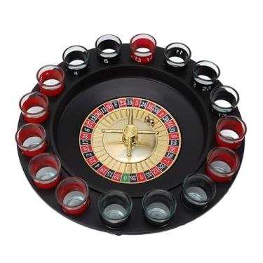 Imagem de ATIJAA Jogo de roleta de roleta de vidro para roleta com taças de vinho, jogos adultos para festas, jogos noturnos em casa ou jogos de cassino de uso profissional